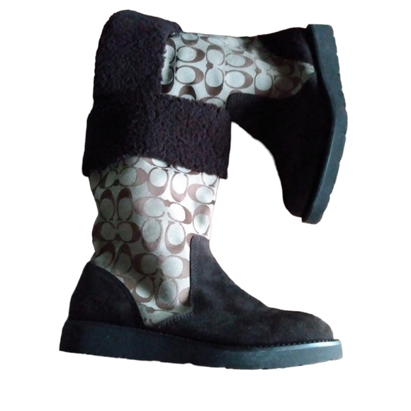 Coach Shoes - Coach Signature Kally Boots Brown Women's Size 9B